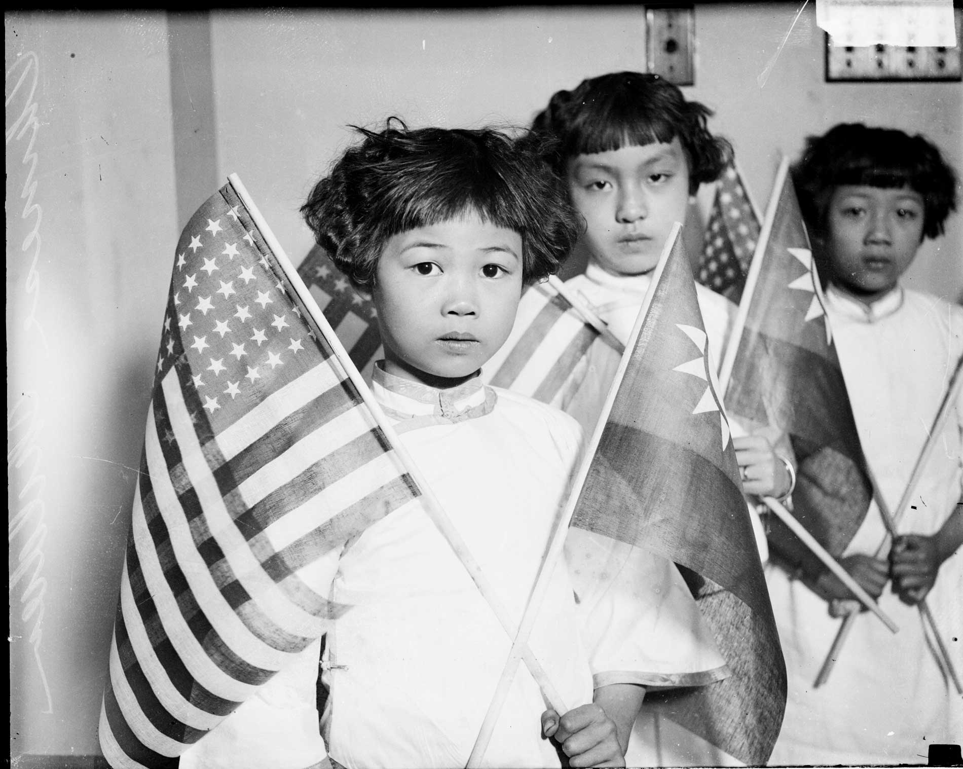 Children with flags