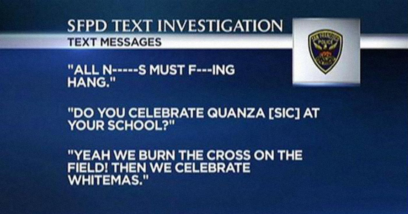 On Mar 13, 2015: Racist Texts Between San Francisco Police Officers ...