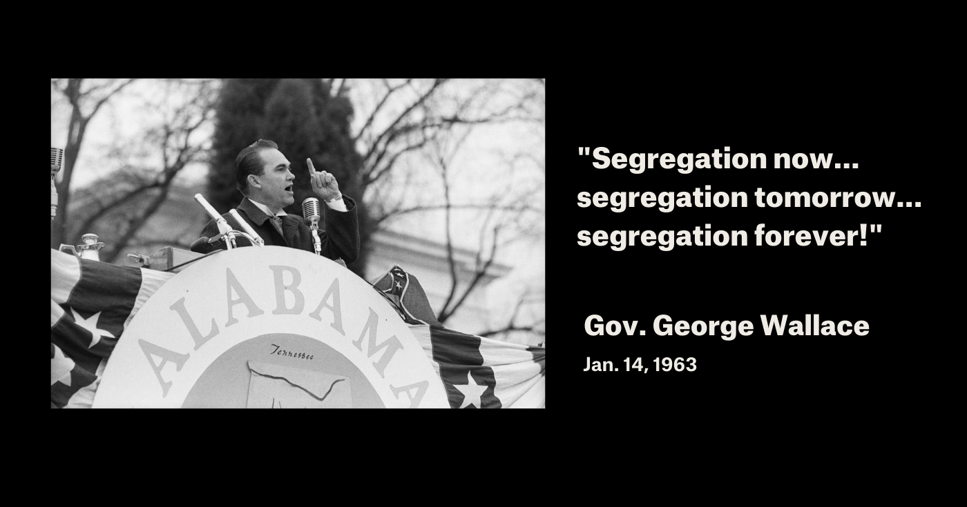 On Jan 14, 1963: Newly Elected Governor George Wallace Calls For “Segregation  Forever!”