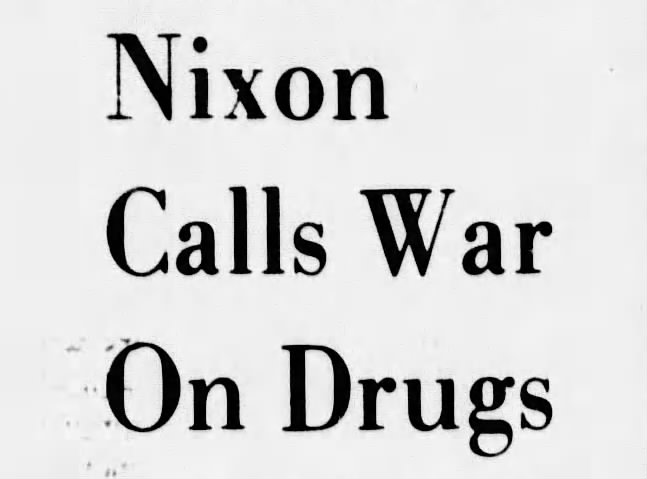 Nixon calls war on drugs
