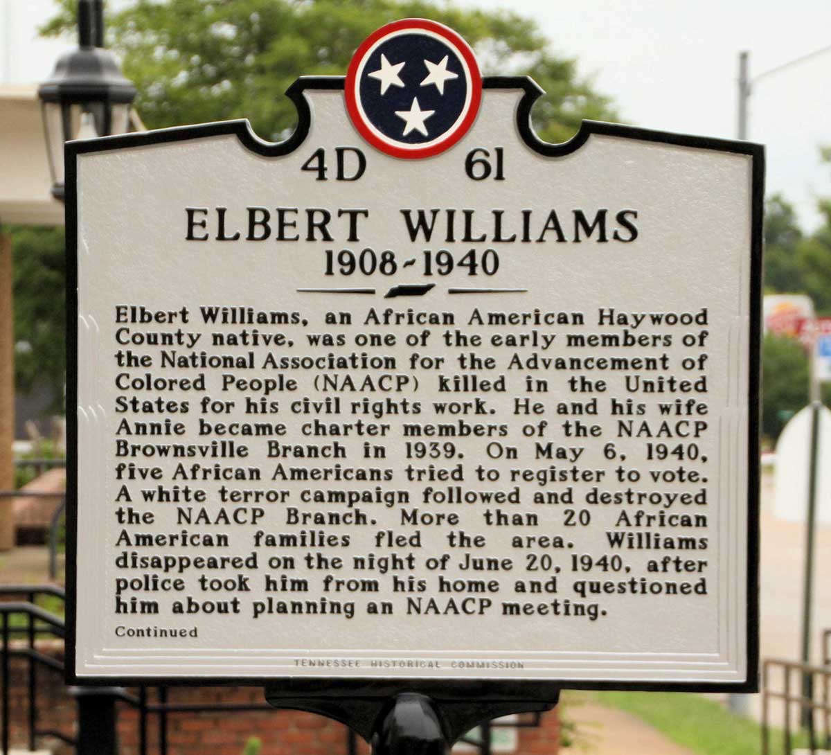 Elbert Williams marker